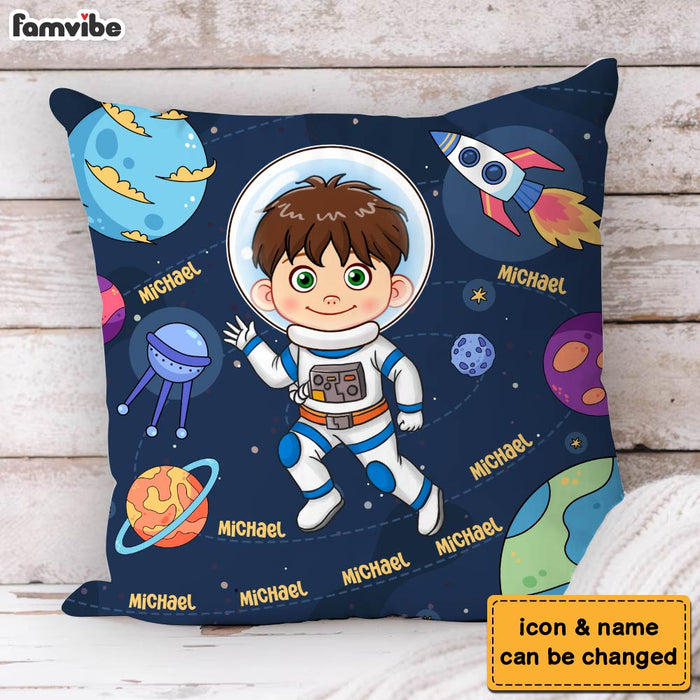 Personalized Gift For Grandson Astronaut Custom Name Pillow 30835 1