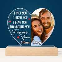 Personalized Couple I Met You I Liked You Plaque LED Lamp Night Light 22951 thumb 1