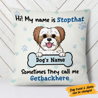 Personalized Dog My Name Is  Pillow DB41 26O58 (Insert Included) thumb 1