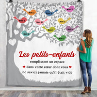 Personalized French Grand-mère Family Tree Grandma Blanket MR293 65O53 thumb 1