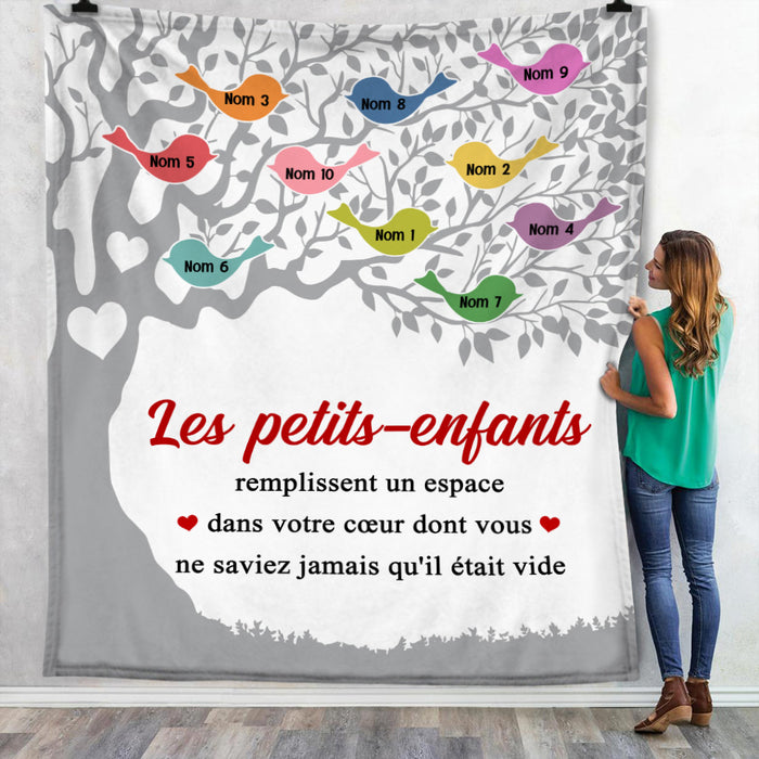 Personalized French Grand-mère Family Tree Grandma Blanket MR293 65O53 1