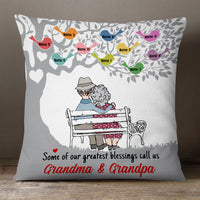 Personalized My Blessings Call Me Grandma Grandpa Pillow AP234 67O36 (Insert Included) thumb 1