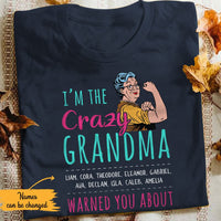 Personalized Crazy Grandma T Shirt JN93 95O65 thumb 1
