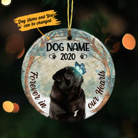 Personalized Forever In Our Hearts Pug Dog Memorial  Ornament OB223 73O36 thumb 1