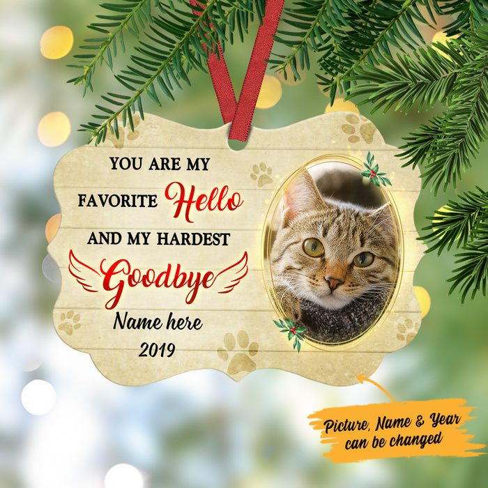 Personalized My Hardest Goodbye Dog Memorial Benelux Ornament NB231 67O36 1