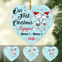 Personalized Couple First Christmas Doodle  Ornament NB32 30O60 thumb 1