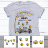Personalized Bee Happy Mom Grandma T Shirt MR292 65O57 1