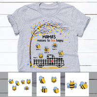 Personalized Bee Happy Mom Grandma T Shirt MR292 65O57 thumb 1