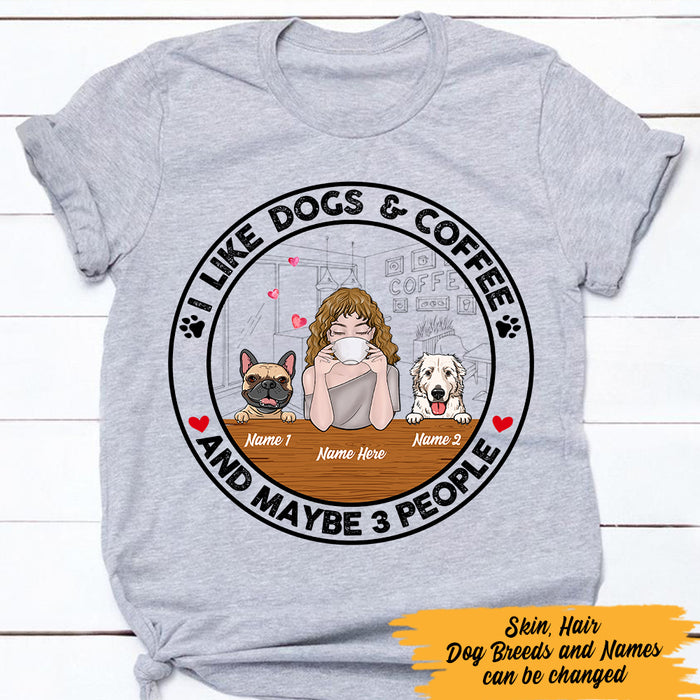 Personalized I Like Dog And Coffee T Shirt AP917 30O47 1