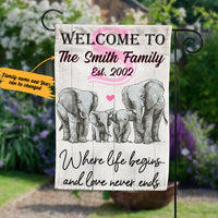 Personalized Elephant Family Flag AG211 85O36 thumb 1