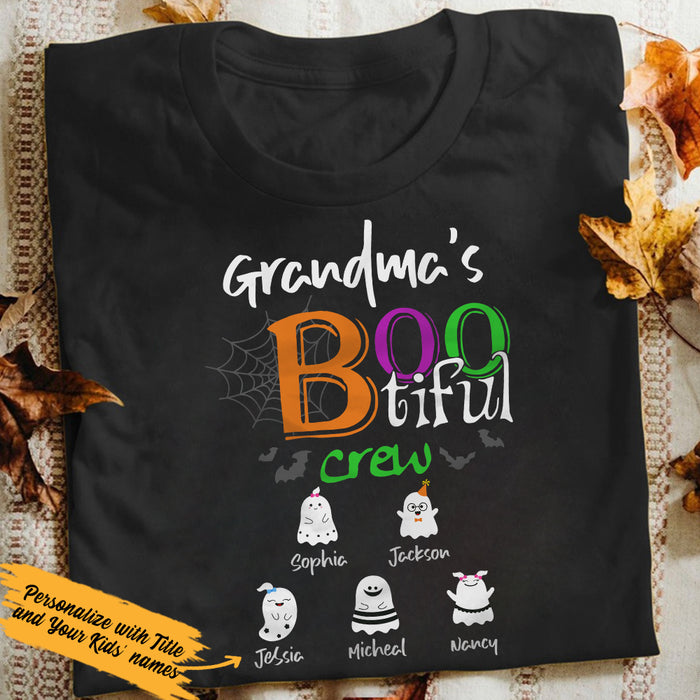 Personalized Grandma Boo Crew Halloween T Shirt AG221 87O36 1