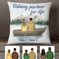 Personalized Fishing Partner For Life Couple Pillow AP203 73O34 (Insert Included) thumb 1
