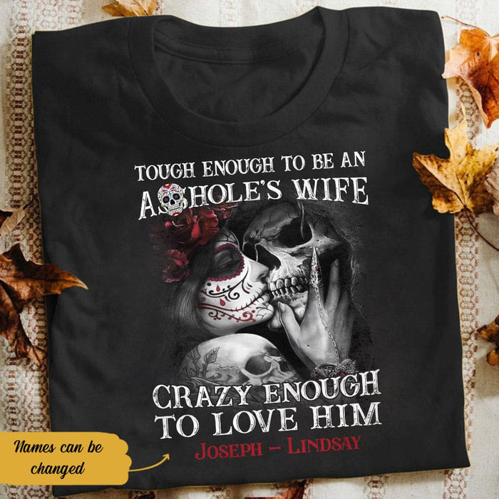 Personalized Husband Wife Skull T Shirt JN191 85O58 1