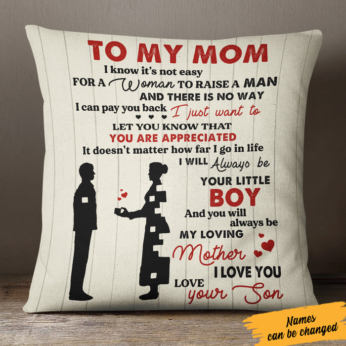 Personalized Son & Daughter To Mom Pillow FB51 95O36 (Insert Included) 1