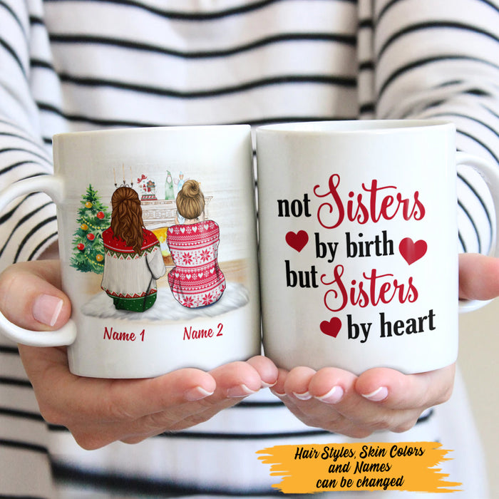 Personalized Sisters By Heart Friends MDF Mug NB91 85O47 1