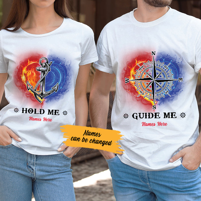 Personalized Hold Me Guide Me Love Couple T Shirt SB194 73O57 1