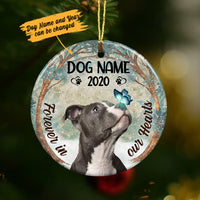Personalized Forever In Our Hearts Pitbull Dog Memorial Ornament OB213 73O36 thumb 1