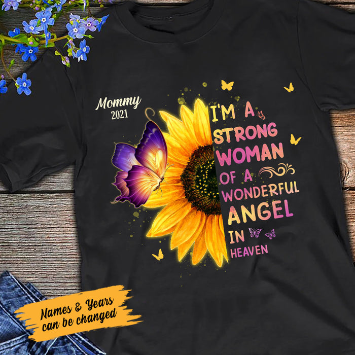 Personalized Memorial Mom Dad In Heaven T Shirt MY111 95O58 1