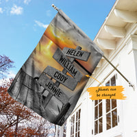 Personalized Family Street Sign Lake House Flag JL272 95O47 thumb 1