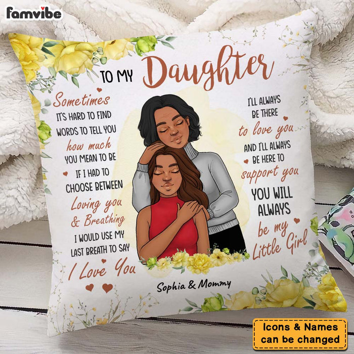 Personalized Gift To Daughter From Mom Pillow 25078 1