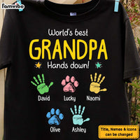 Personalized Gift For Grandpa Hands Down Shirt - Hoodie - Sweatshirt 31289 thumb 1