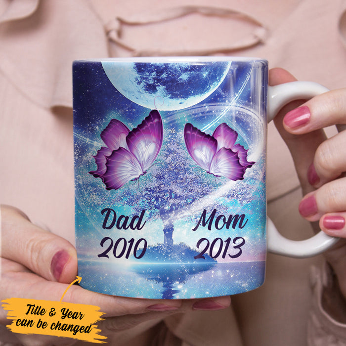 Personalized Butterfly Memorial Mom Dad Mug SB71 87O36 1