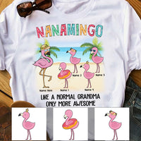 Personalized Grammingo Flamingo Grandma T Shirt JN121 25O58 thumb 1