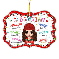 Personalized Gift For Granddaughter God Says I Am Benelux Ornament 30179 thumb 1