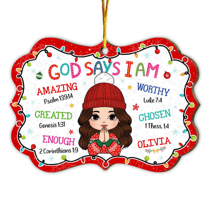 Personalized Gift For Granddaughter God Says I Am Benelux Ornament 30179 1