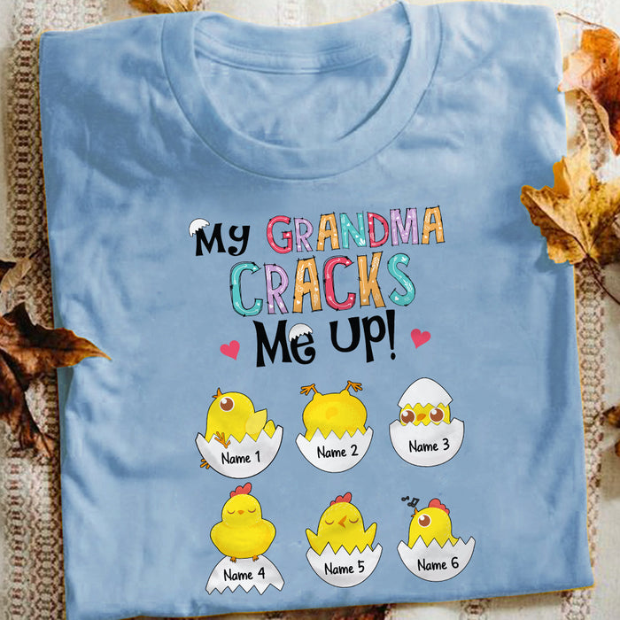 Personalized Easter Grandma Cracks Me Up T Shirt FB192 65O57 1