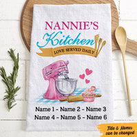 Personalized Grandma Kitchen Love Served Daily Towel DB121 95O47 thumb 1