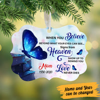 Personalized Butterfly Memorial Mom Dad MDF Benelux Ornament NB102 30O60 thumb 1
