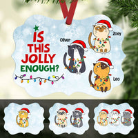 Personalized Is This Jolly Enough Cat Christmas MDF Ornament NB21 67O53 thumb 1