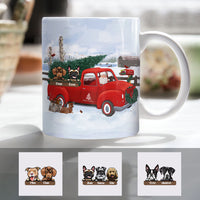 Personalized Dog Red Truck Christmas Mug OB132 87O58 thumb 1