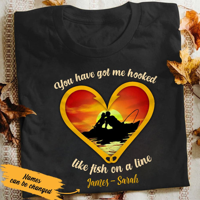 Personalized Husband & Wife Fishing T Shirt JN132 81O36 1