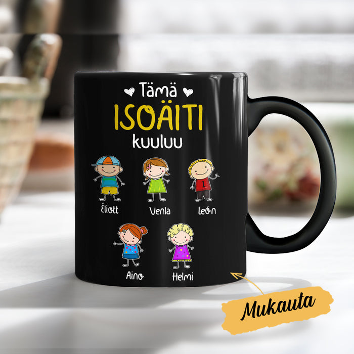 Personalized Grandma Grandpa Belongs Finnish Isoisä Isoäiti Mug AP72 81O34 1
