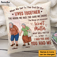Personalized Gift For Old Couple Together To The End Of Their Lives Pillow 26523 thumb 1