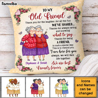 Personalized Gift To My Old Friend Polka Dot Pillow 30921 thumb 1