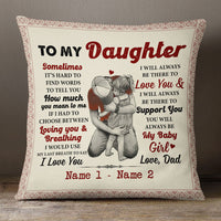 Personalized To My Daughter Dad Pillow FB52 67O53 thumb 1