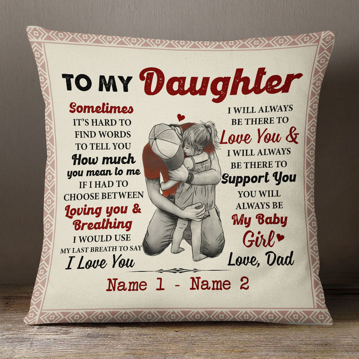 Personalized To My Daughter Dad Pillow FB52 67O53 1