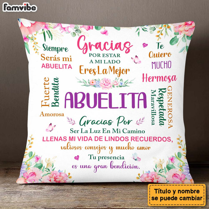 Personalized Gift For Grandma Spanish Abuela Bendita Pillow 30461 1