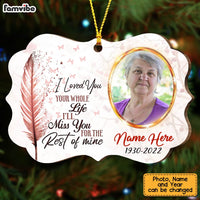 Personalized I'll Miss You Butterfly Wings Memorial MDF Ornament NB61 67O60 thumb 1