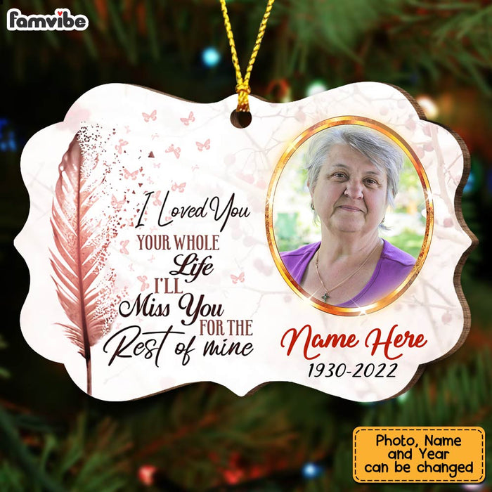 Personalized I'll Miss You Butterfly Wings Memorial MDF Ornament NB61 67O60 1