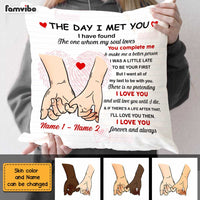 Personalized Couple The Day I Meet You Pillow MR31 67O47 thumb 1