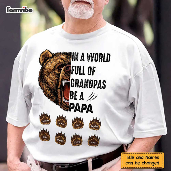 Personalized Dad Grandpa Bear T Shirt AP265 30O47 1