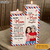 Personalized Gift For Mom Thank You And I Do Love Wood Candle Holder 23141 thumb 1