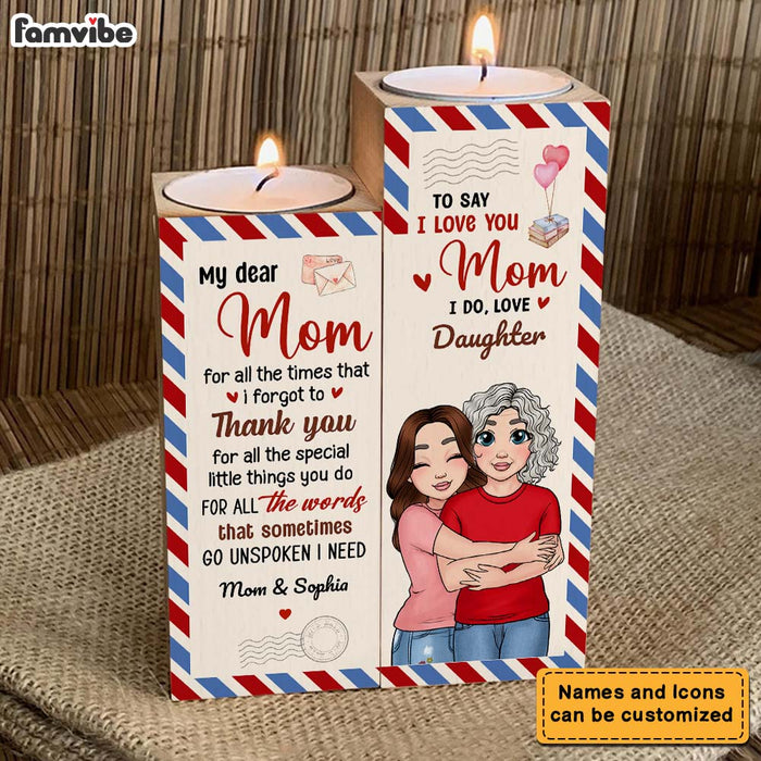 Personalized Gift For Mom Thank You And I Do Love Wood Candle Holder 23141 1