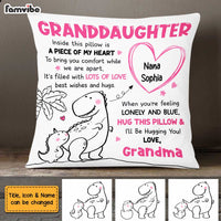 Personalized Granddaughter Dinosaur Drawing Pillow AP52 30O47 thumb 1