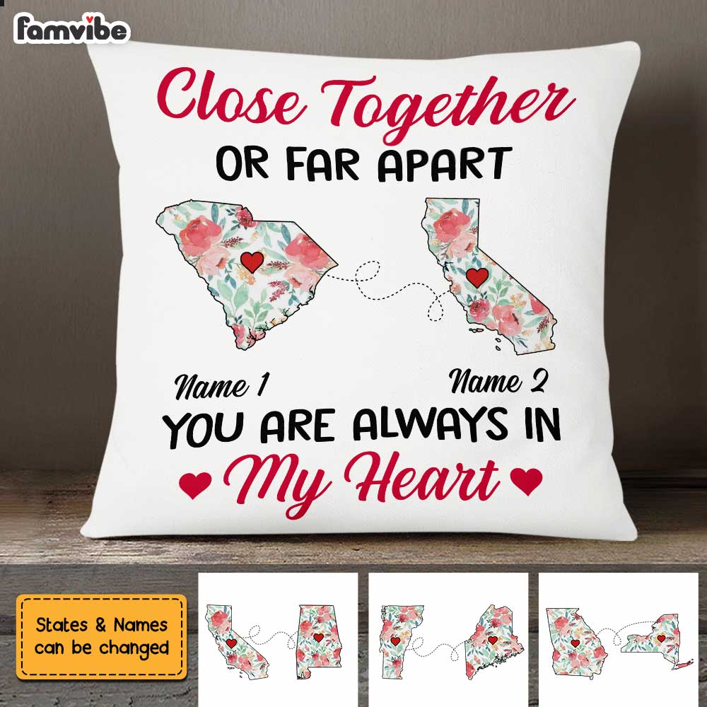Personalized Close Together Long Distance  Pillow SB2422 30O47
