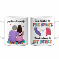 Personalized Close Together Or Far Apart Long Distance Mug AG162 32O47 thumb 1